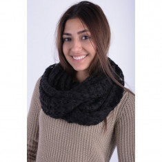 Fular Dama Pieces Ellena Tube Scarf Negru foto