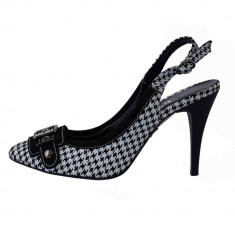 Pantofi decupati dama, din piele naturala, marca Perla, 7822-1, negru, marime: 37 foto