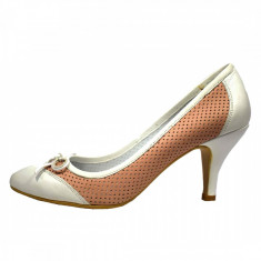 Pantofi dama, din piele naturala, marca Endican, B11203-J1, roz cu diverse, marime: 36 foto