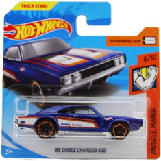 Masinuta &amp;#039;69 Dodge Charger 500 Hot Wheels, Colectia Muscle Mania foto