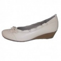 Pantofi dama, din piele naturala, marca Softwaves, 47503-03-82, crem, marime: 38 foto