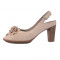 Pantofi decupati dama, din piele naturala, marca Softwaves, B64408-3, bej, marime: 39