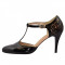 Pantofi decupati dama, din piele naturala, marca Deska, 29233-1, negru, marime: 39