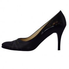 Pantofi dama, din piele naturala, marca Endican, B208-1, negru, marime: 40 foto