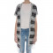 Cardigan Gros Maneca Scurta Vero Moda Homey 2/4 Fringe Ash Melange