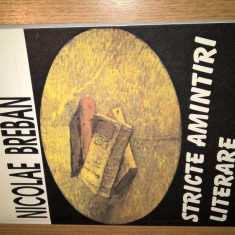 Nicolae Breban - Stricte amintiri literare (Editura Dacia, 2001)