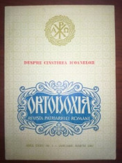 Despre cinstirea icoanelor Ortodoxia, revista patriarhiei romane 1982 foto