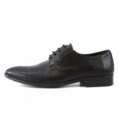 Pantofi eleganti barbati, din piele naturala, marca Otter, 5104-01-79, negru, marime: 41 foto