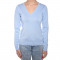 Pulover Vascoza Vila Gema Deep V-neck Chambray Blue