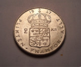 Suedia 2 Kronor Coroane 1957 UNC, Europa