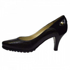 Pantofi dama, din piele naturala, marca Deska, B14226B-1, negru, marime: 38.5 foto