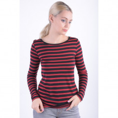 Bluza Vascoza Only Starry Ailina Stripe Negru Visiniu foto