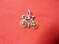 Miniatura - Medalion -Bicicleta -1,5 cm , marcaj pe anou foto