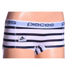 Boxeri Dama Pieces Logo Lady Striped Black White foto