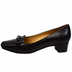Pantofi dama, din piele naturala, marca Deska, B14338B-1, negru, marime: 36 foto