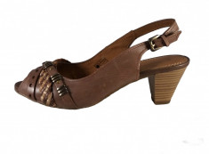 Pantofi dama, din piele naturala, marca Marco Tozzi, 29625-02-08, maro, marime: 38 foto