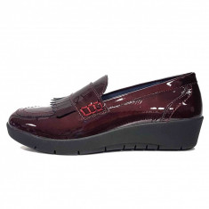 Pantofi dama, din piele naturala, marca Walk, 9214-30-38, bordo, marime: 37 foto