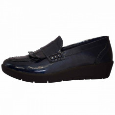 Pantofi dama, din piele naturala, marca Walk, 9214-37320-42, bleumarin, marime: 39 foto