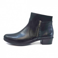 Botine dama, din piele naturala, marca Rieker, Y0787-00-01-22, negru, marime: 39 foto