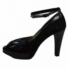 Pantofi dama, din piele naturala, marca Endican, B7069-1, negru, marime: 40 foto