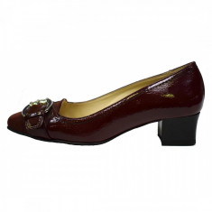 Pantofi dama, din piele naturala, marca Covi, 563-E8, visiniu inchis, marime: 37 foto