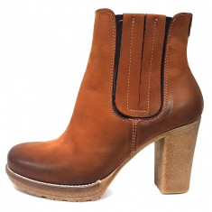 Botine dama, din piele naturala, marca Johnny, D08738-16-14, coniac, marime: 39 foto