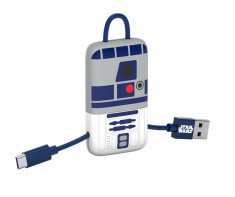 Breloc cu cablu de date USB R2D2 foto