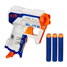 Lansator Nerf N-Strike Elite Triad EX-3, 3 sageti spuma, 8 ani+ foto