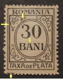 Cumpara ieftin Erori Romania 1920 TAXA DE PLATA 30 BANI ,litera &quot; A&quot; sparta&quot;, Nestampilat