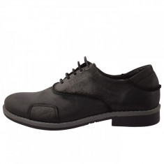 Pantofi barbati, din piele naturala, marca Endican, 101M054-1, negru, marime: 41 foto