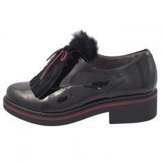 Pantofi dama, din piele naturala, marca Pitillos, 5-116-1-01-132, negru, marime: 39 foto
