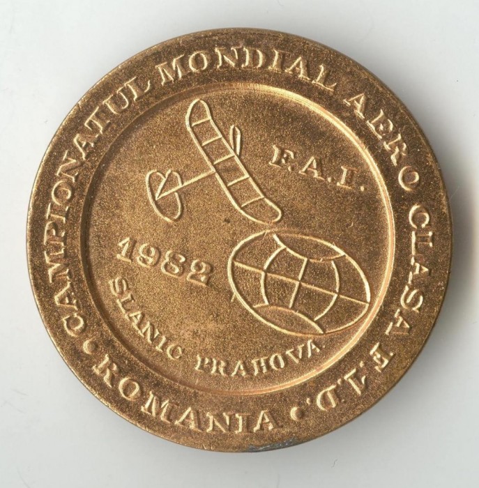 Medalia miting aviating CAMPIONATUL MONDIAL AERO -SLANIC PRAHOVA medalie Aviatie