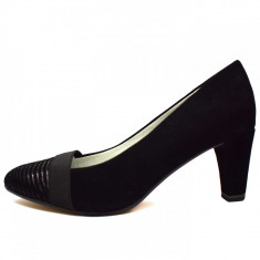 Pantofi dama, din piele naturala, marca Jana, 22409-01-01-09, negru, marime: 37 foto