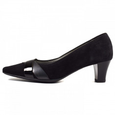 Pantofi dama, din piele naturala, marca Jenny by Ara, 62826-01-78, negru, marime: 36.5 foto