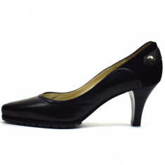 Pantofi dama, din piele naturala, marca Deska, 14226-01-33, negru, marime: 38 foto