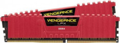 Memorii Corsair Vengeance LPX Red DDR4, 2x16GB, 2400 MHz, CL 14 foto