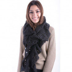 Fular Dama Pieces Mathilde Scarf Negru foto