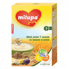 Cereale Fara Lapte, Milupa Musli Jr 7 Cereale Cu Banane Si Prune, 250G, 12Luni+ foto