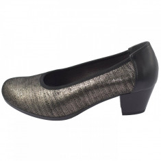 Pantofi dama, din piele naturala, marca Alpina, 8W64F-01-23, negru, marime: 38.5 foto