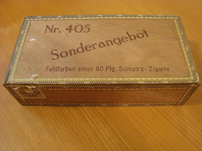 Cutie tigarete de lemn, Nr.405 SONDERANGEBOT, 25 X12 X 7 cm foto