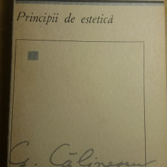 myh 712 - PRINCIPII DE ESTETICA - GEORGE CALINESCU - EDITIA 1968