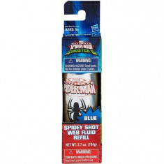 Spray Hasbro Albastru Spiderman Spidey Shot Refill Web Fluid Blue foto