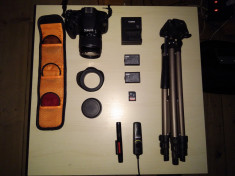 DSLR CANON 1200D + accesorii + trepied 1400 LEi foto