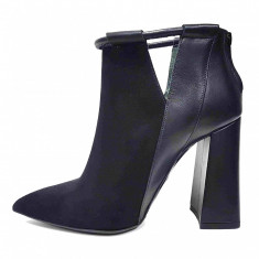 Botine dama, din piele naturala, marca Gino Rossi, DFH549-01-32, negru, marime: 38 foto