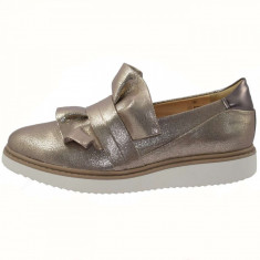 Pantofi dama, din piele naturala, marca Geox, D824BD-12-06, auriu, marime: 36 foto