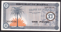 BIAFRA 1 pound ND (1967) VF+++!!! foto