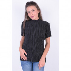 Bluza Eleganta Maneca Scurta Pieces Halle Negru foto