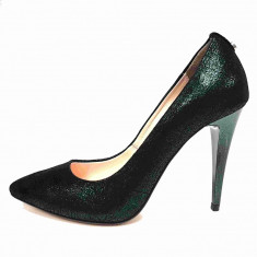 Pantofi dama, din piele naturala, marca Botta, 632-06-05, verde, marime: 36 foto