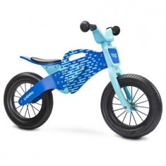 Bicicleta de lemn fara pedale Toyz Enduro Albastru foto
