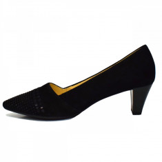 Pantofi dama, din piele naturala, marca Gabor, 65146-01-30, negru, marime: 37.5 foto